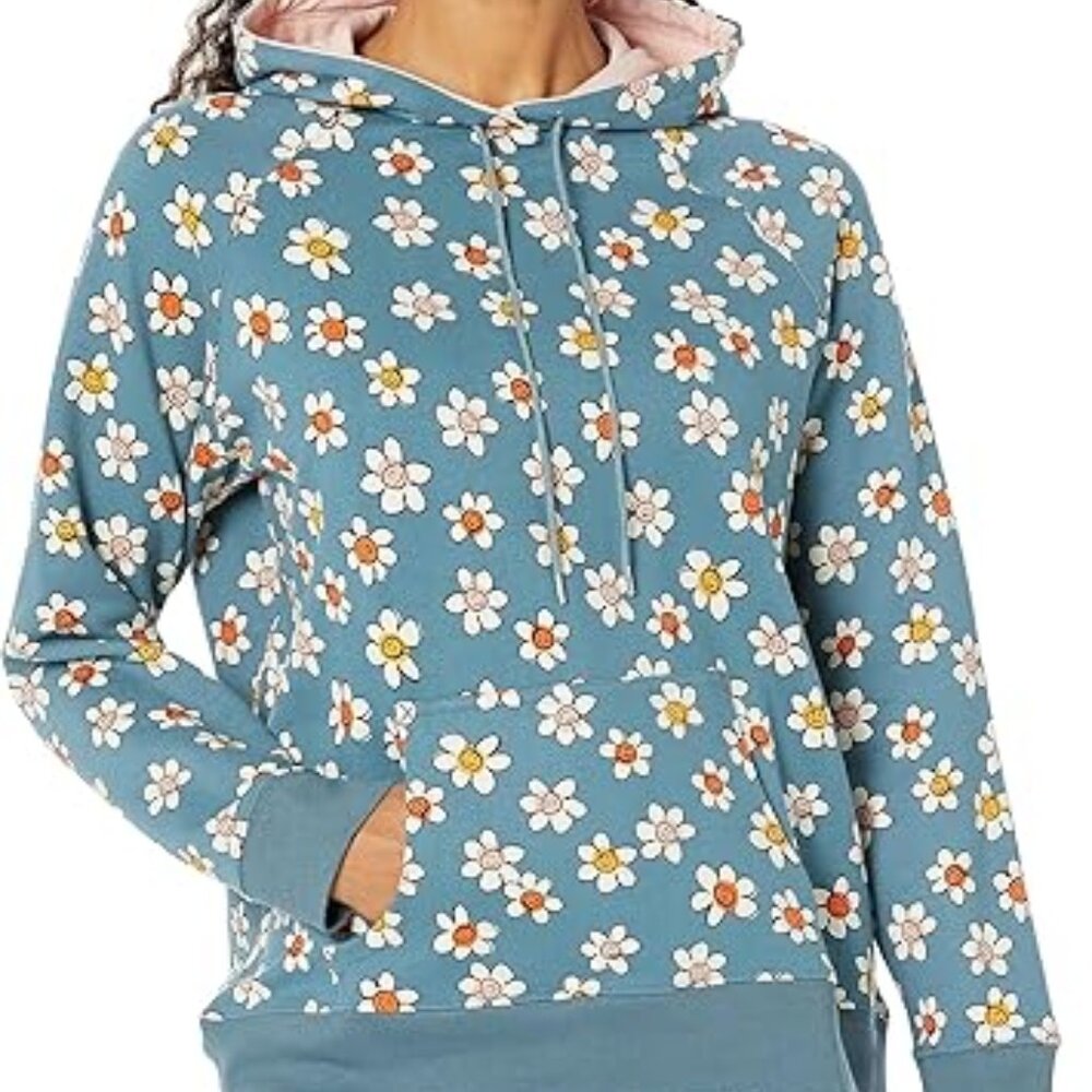 NWT Vera Bradley Prairie Paisley Daisy Floral Print Pullover Hoodie, Size 20